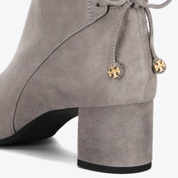 NWT TORY BURCH Laila Gray Suede Over The Knee Gold Plated Heel Boot | Size 6.5 - Picture 6 of 14